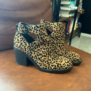 Leopard cheetah booties